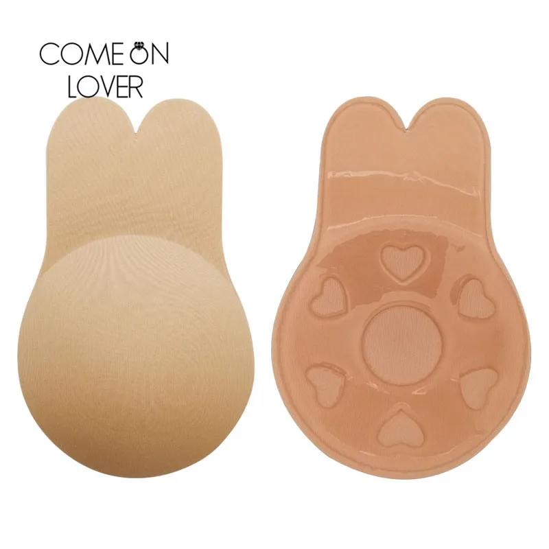 

comeonlover Women Self Adhesive Push Up Bra Crop Top Silicone Nipple Cover Stickers Women Invisible Brassie Tape Straples BI379