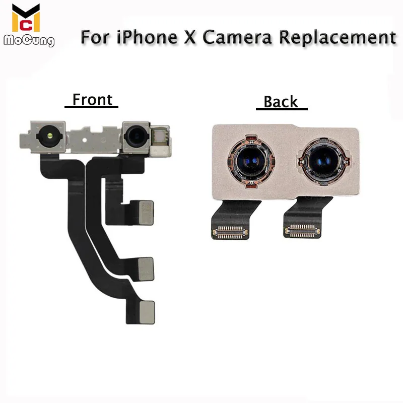 

Super Back Camera For iPhone X 10 New Rear Camera Module For iPhone X Front Camera Lens Flex Cable Repair Parts Replacement