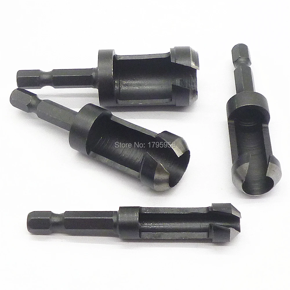 4pcs 1/4&quot Hex Shank Round wood Tenon Drill 6mm 10mm 13mm 16 mm Woodworking Plug Cutter Bits Set Cutting Tools | Инструменты