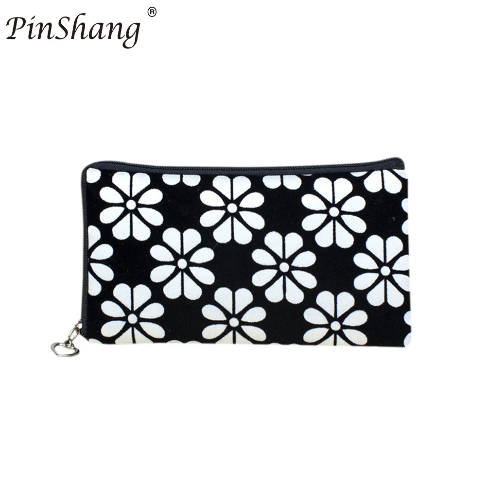 None new Women Long Wallet Floral Printing Four Leaf Clover Coins Purse Zipper Clutch Phone Bag Messenger zk30 | Багаж и сумки