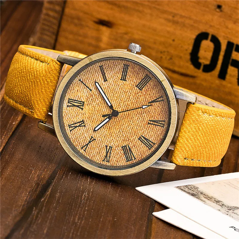 

Retro Vogue Cowboy Leather Montre Male Female Couple Watches Lover's Roman Quartz Analog Wristwatch Luxury Business Clock New &A