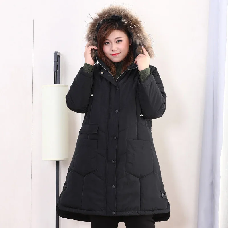 incredible  Plus size 4XL-10XL Cotton Jacket Women Parkas Winter Thicken Cotton-padded Jacket Female Hooded Coa