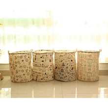 35*45 см Домашний Органайзер растительное волокно хлопок корзина для белья Сумка водонепроницаемая складная корзина для хранения опрятная коробка для хранения, W4028