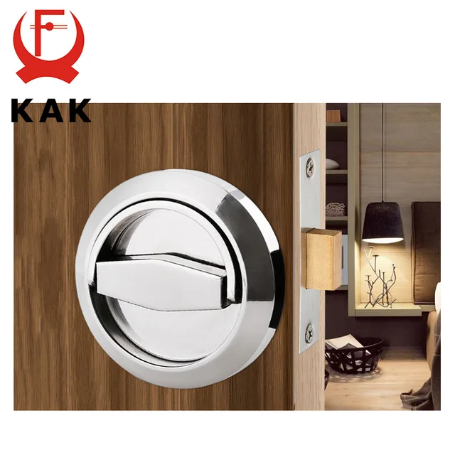 KAK Hidden Door Locks Stainless Steel Handle Recessed Invisible Keyless