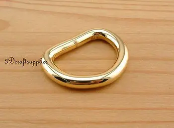 

d ring d-rings purse ring Webbing Strapping light gold 3/4 inch 19 mm 14pcs U133