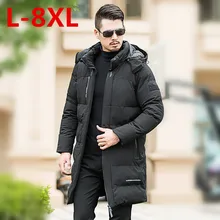 Новинка размера плюс 8XL 7XL 6XL модная мужская одежда высокого качества Повседневная ветрозащитная зимняя теплая куртка и пальто для мужчин парка