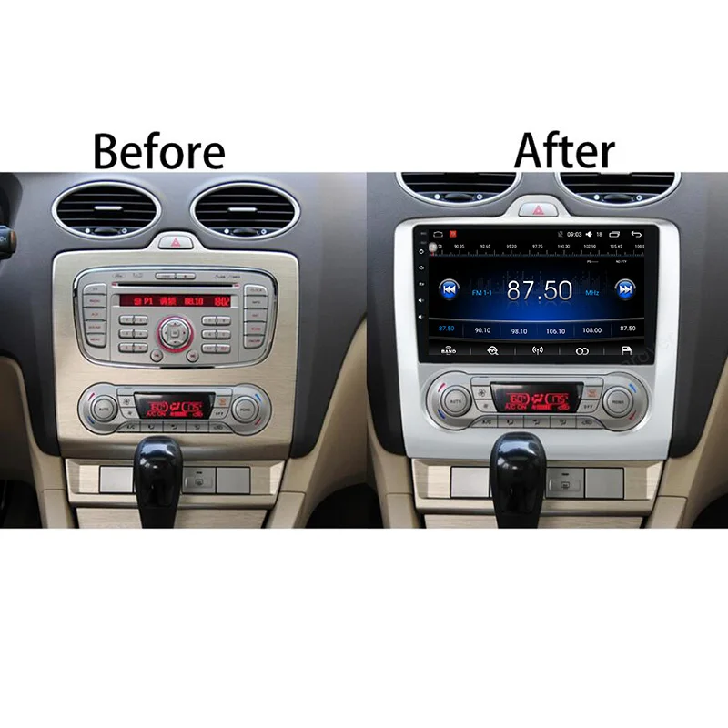 Top Funrover  9"8 cores Android 8.0 2 din Car dvd gps Player For Ford Focus 2 2004-2011 radio Autoradio Multimedia Stereo Head unit 11