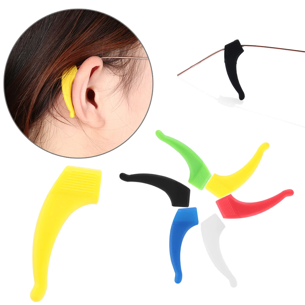 

2Pcs Silicone Transparent Anti Slip Easy To Use Glasses Ear Hooks Eyeglasses Grip Temple Holder Accessories For Sports Eyewear