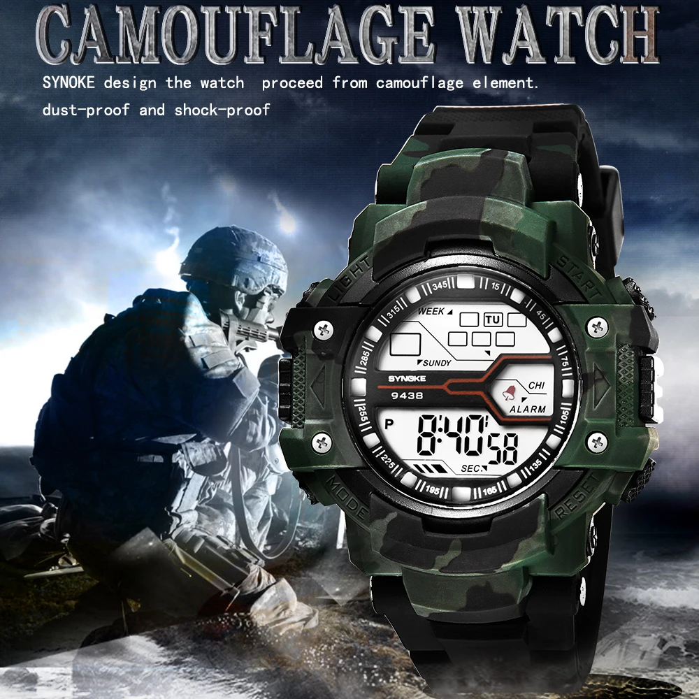 

SYNOKE Watches Men Military Army Mens Watch Reloj Led Digital Sport Wristwatch Male Gift Analog Watches Male reloj deportivo #a