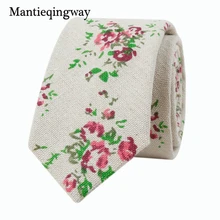 Mantieqingway 6 см бренд цветочный шейный платок для мужчин хлопок+ лен печати галстук Gravats Corbatas повседневное средства ухода за кожей шеи галстуки Свадебные ко