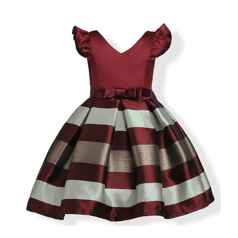 2018 New Kids Party Dresses For Girls Summer Princess Prom Girl Dress Spring Girls Clothing Striped Children Costumes 3-10 Year (8)