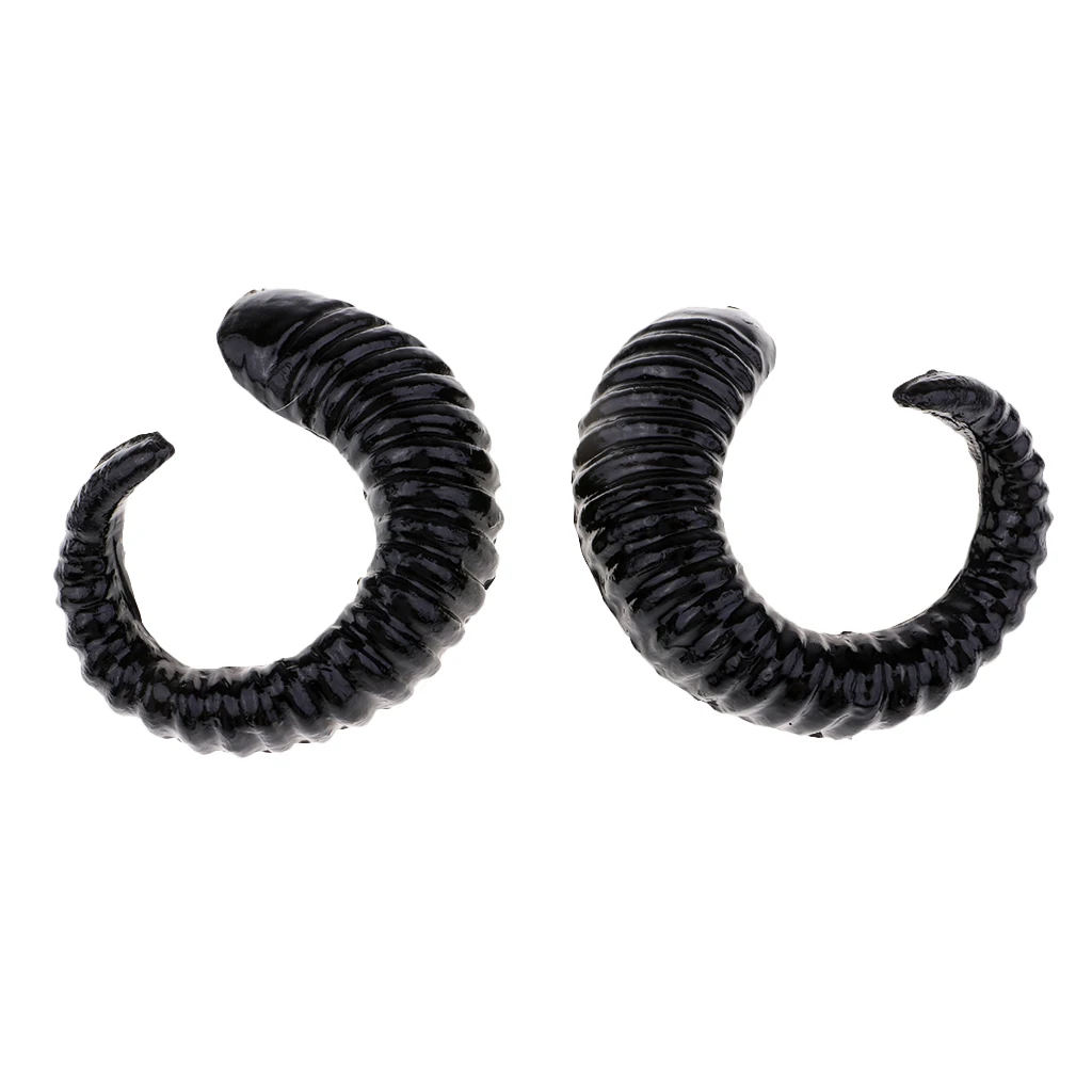 Artificial Ram Horns Costume Accessory for DIY Gothic Hair Headband Hoop
