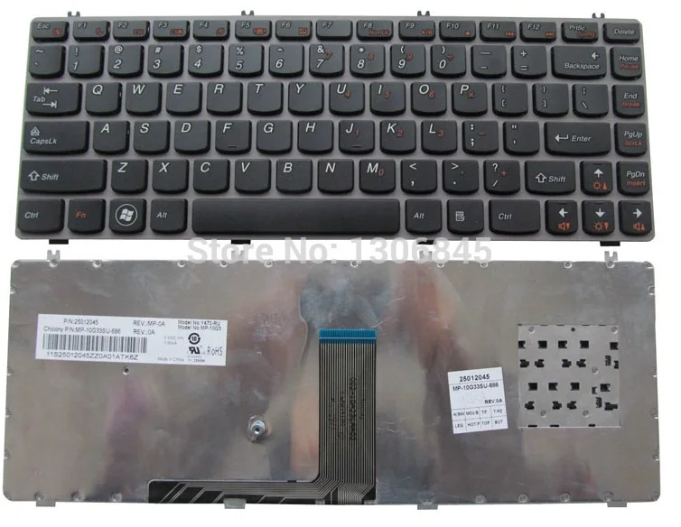Клавиатура SSEA New US для Lenovo Y470 Y470N Y470P Y471 Y471A черная клавиатура ноутбука | Компьютеры