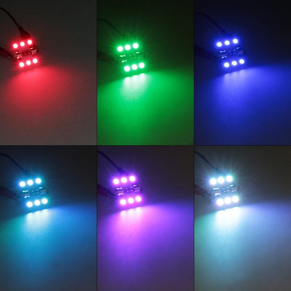 Светодиодная RGB лампа для чтения 31/36/39/41 мм 4 шт.|interior led lamps|interior car lampinterior decorating lighting