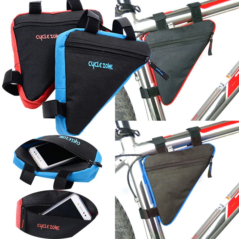 Triangle Bike Bag Cycling Bicycle Front Tube Frame Pouch Holder Saddle Pannier
