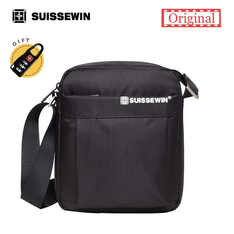 

2019 swiss new Small Messenger women Shoulder mini Bag Male Casual Crossbody Bag Men Black Handbag 8 inch For iPad girls and boy