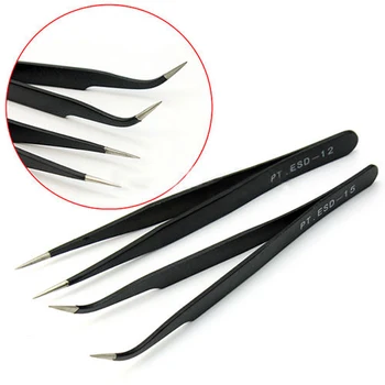 

Hot 2017 Beads Tweezers Stainless Steel Decoration clipping DIY Jewelry Black Jewel