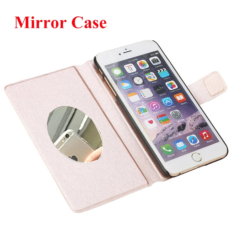 

For BQ BQ-4072 Strike Mini Case Luxury Mirror Flip PU Leather Back Cover For BQ BQ-5037 5035 5059 5057 5020 Case Phone Stand Bag