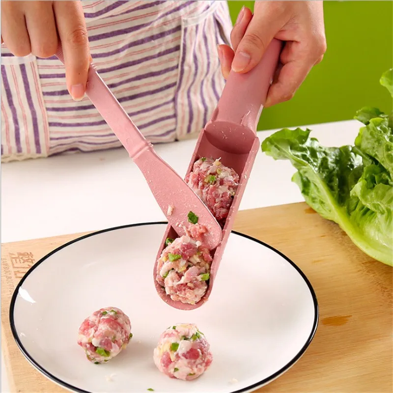 FHEAL Wheat Straw DIY Meatballs Produced With The Self-Made Mould Meatball Fish Ball Meat Maker Machine Cooking Tools  (19)