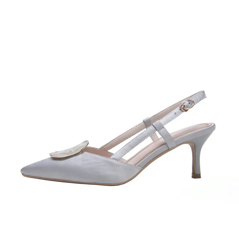 أنيقة الحلو الصنادل للنساء الأزياء الجديدة عالية الكعب الصلبة موجزة مضخات الصيف الصنادل مشبك فستان بحزام أحذية امرأة