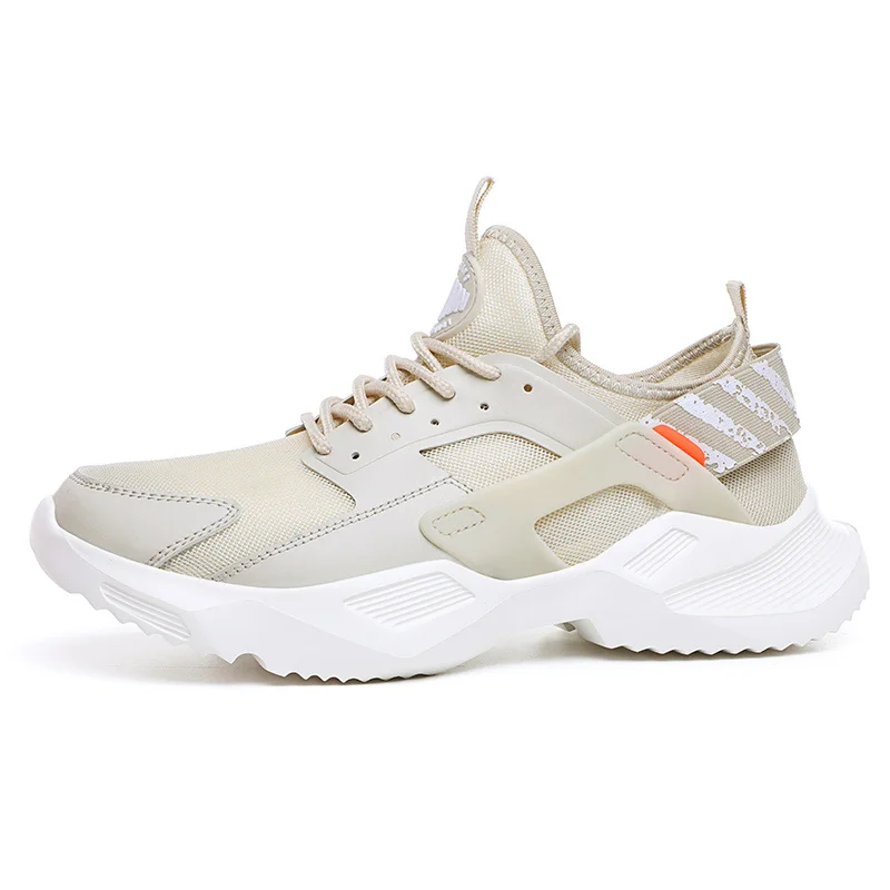 Beige Большие размеры 39-46, мужские кроссовки, повседневная обувь для папы, не сужающиеся книзу дышащие легкие удобные модные мужские кроссовки для тренировок# ABG79 - Цвет: Beige