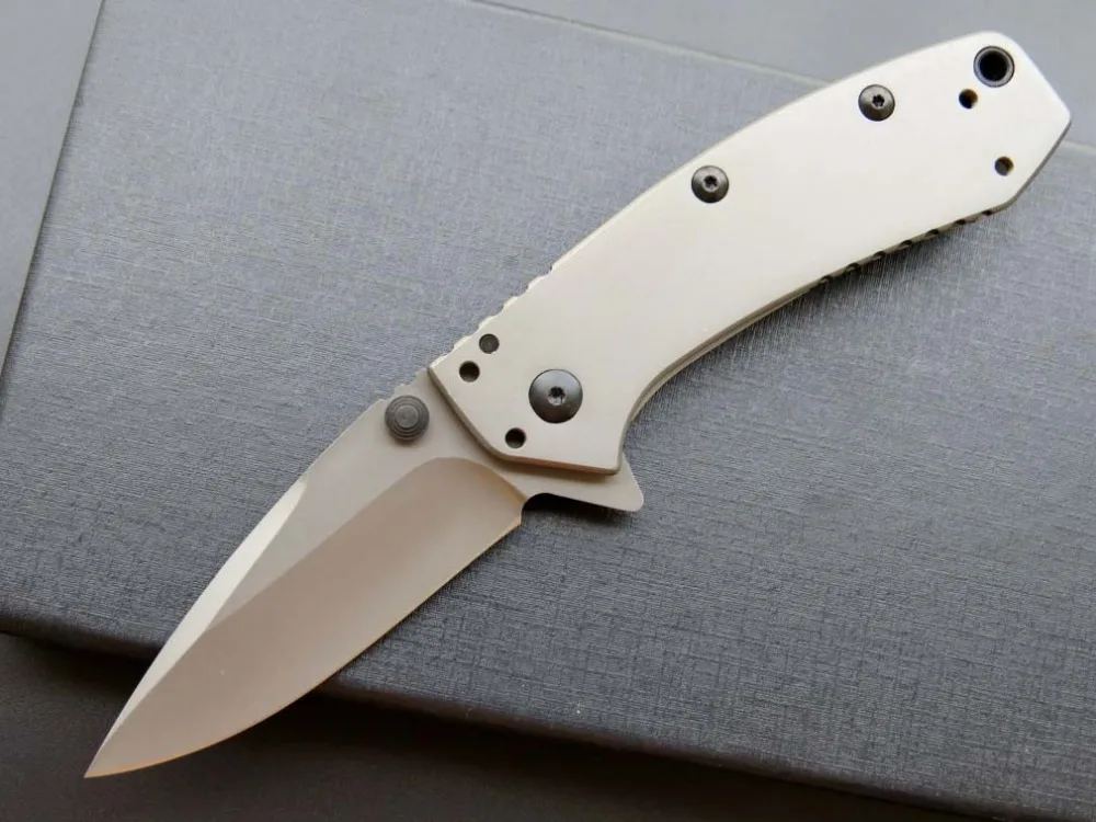 Eafengrow Kershaw 1555Ti складной карманный нож 8Cr13MoV сталь титановое покрытие Флиппер Открытый выживания EDC инструмент кухонный нож