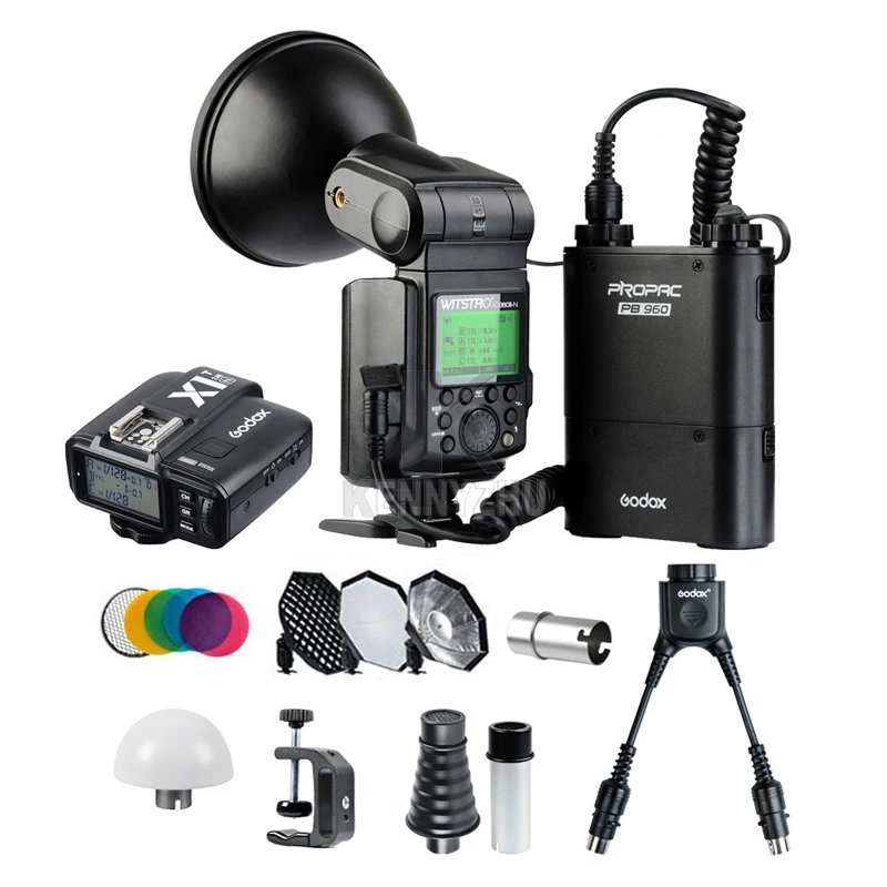 

Free DHL Godox Witstro Speedlite Flash Light AD360II-N 360Ws 2.4G i-TTL 1/8000S+ X1T-N Transmitter +PB960 Battery Pack for Nikon