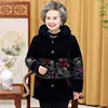 Middle-aged Women's Grandmother Winter Hooded Jackets Warm Thick Loose Corduroy Cotton Coat Large size 5XL Casual Basic Jacket ► Photo 3/6