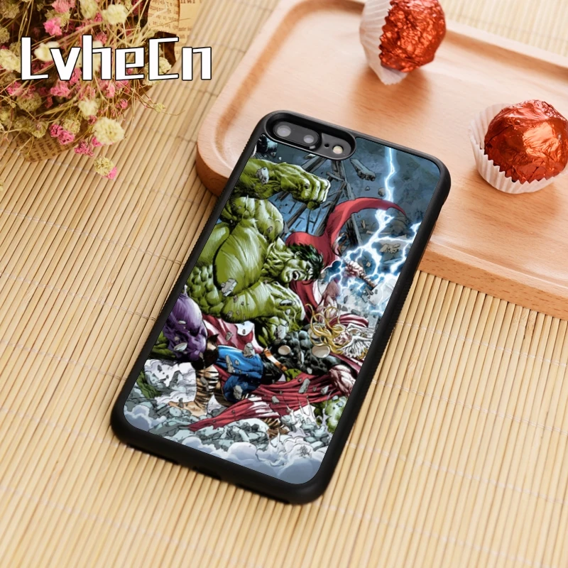 LvheCn Hulk VS Тор Марвел из Мстителей герой чехол для телефона iPhone 11 Pro X XR XS MAX 5 6 6S 7 8 Plus