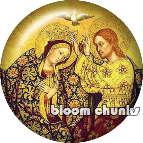 Bless Virgin Mary круглый стеклянный кабошон demo плоская задняя сторона делая Результаты 12 мм/18 мм/20 мм/25 мм TL1117 - Цвет: A9451