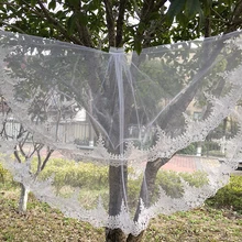 Женская короткая венчальная Фата свадебная с расческой кружевная Апликация двухслойная Фата 75 см Длина Локтя Свадебные аксессуары