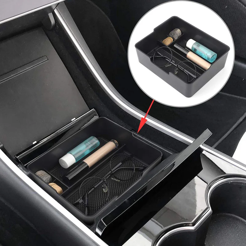 

for Tesla Model 3 Car Armrest Center Console Box Storage Organizer Holder Container Box Tray Stowing Tidying Auto Accessories
