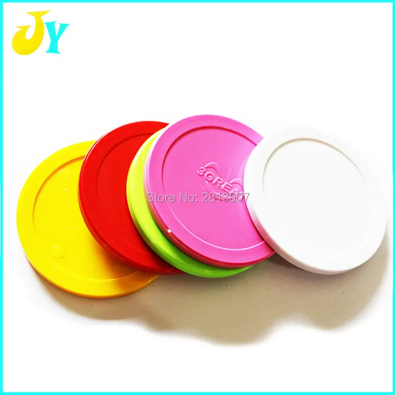 10 Pcs Lot Plastic Air Hockey Pucks Table Handles Paddles Indoor