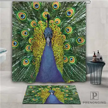 

Custom Peacock (1) Waterproof Shower Curtain Doormat Home Bath Bathroom Polyester Fabric Multi Sizes#2019-1-05-33