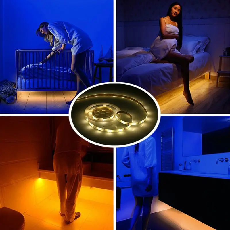 

Motion Activated PIR Sensor Night Light LED Strip Sensor Lamp With Automatic Shut Off Timer