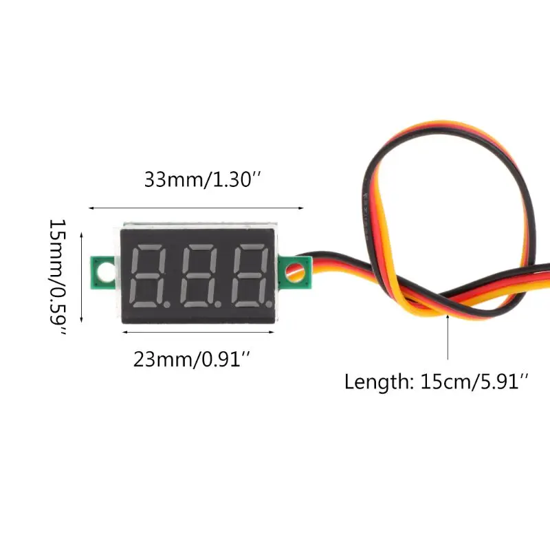 Новинка 1 шт. 0,3" DC 0-100 в 3 бита 3 провода цифровой вольтметр светодиодный дисплей Панель измеритель напряжения инструменты для анализа и измерений