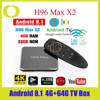 

Android 8.1 OS 4GB 64GB Smart Tv Box H96 MAX X2 Amlogic S905X2 Quad Core 2.4G&5.8G Wifi USB 3.0 Bluetooth 4K Set Top Box