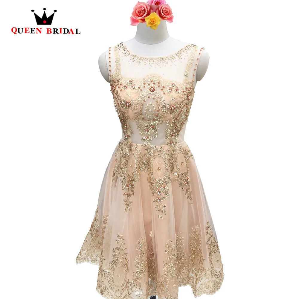 Кружевное вечернее платье с кристаллами и бусинами Золотое 2020 новое модное Robe De