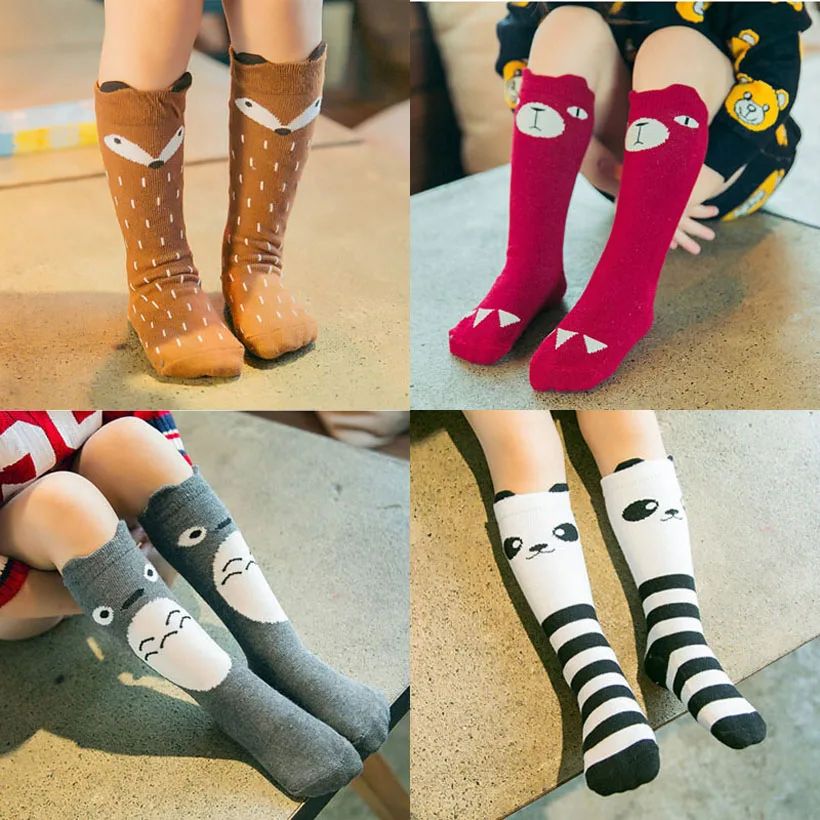 

Kids Fox Socks Knee High Toddler Boot Sock Leg Warmer Totoro Socks Girl Collant Enfant Children Chaussette Cute Kids Socks