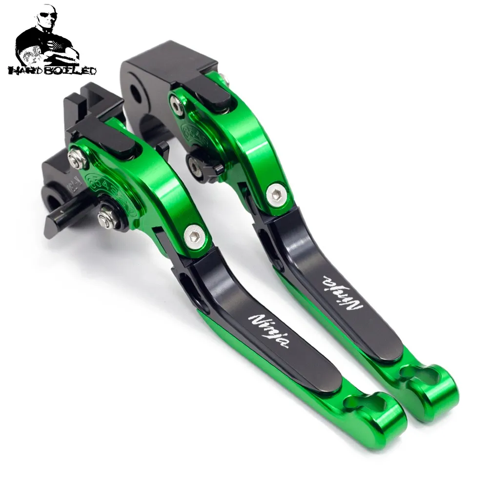GREEN BLACK HANDLE For kawasaki ninja 125 Z125 NINJA125 2019 Motorcycle Accessories CNC Adjustable Folding Brake Clutch Levers (7)_Jc
