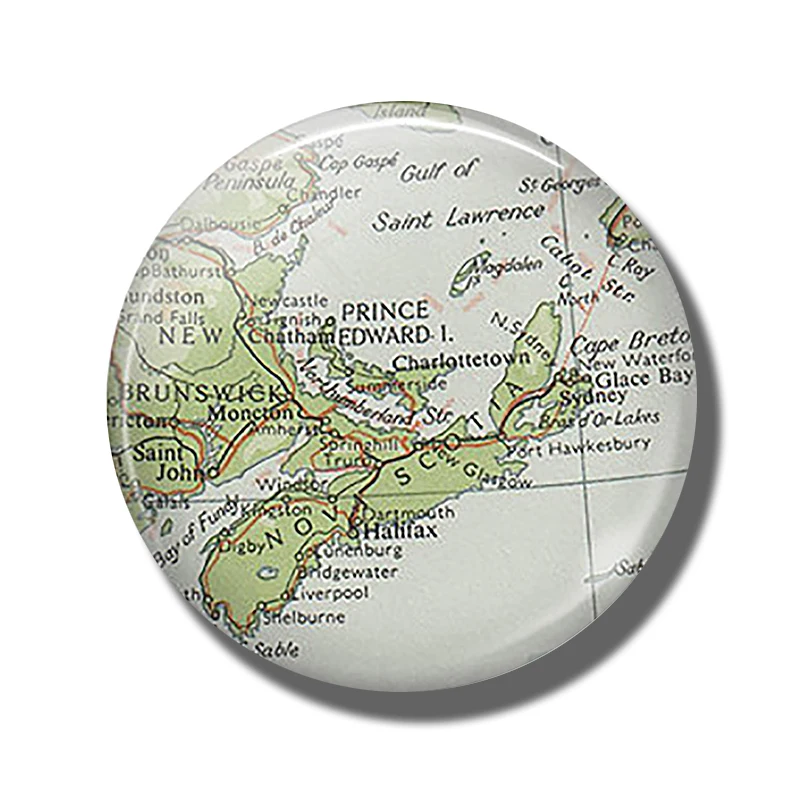 Nova Scotia New branswick накидка Бретон карта 30 мм магнит на холодильник стеклянный купол