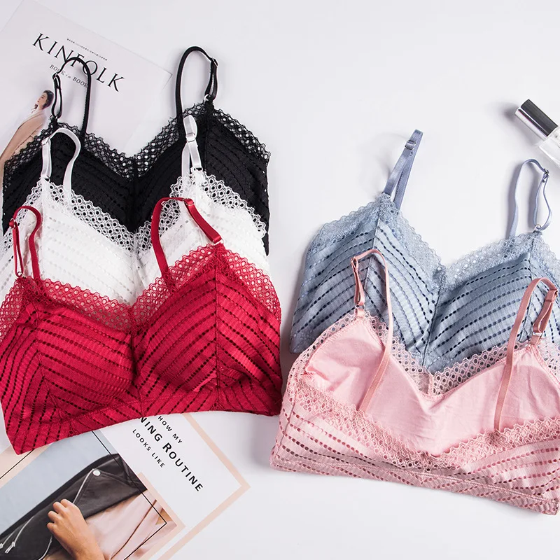 

Women Lace Bra Push Up Bralette Seamless Brassiere Wireless Sexy Bra Tops Lingerie Breathable Padded Bralette Underwear z0851