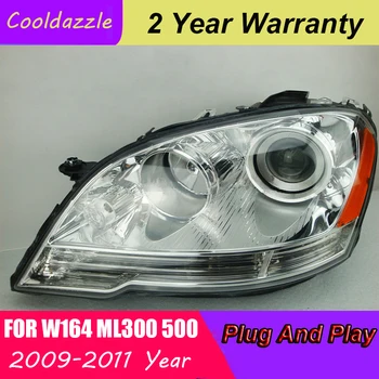 

For Mercedes-Benz W164 ML280 ML320 ML350 LED Head Light Head Lamp 2005 2006 2007 2008 Year With DRL Bi-xenon Projector LENS