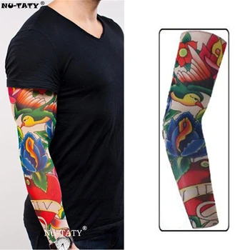 

Nu-TATY Flower and Bird Man&woman style Tattoo Sleeve Stockings Body Art Leggings Cool Boys Girls Party Wearings