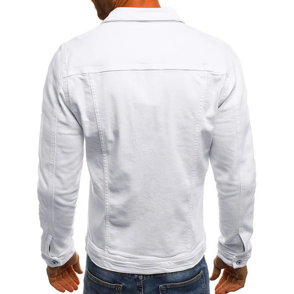 2019 Мужская джинсовая куртка высокого качества модные джинсовые куртки Slim Fit