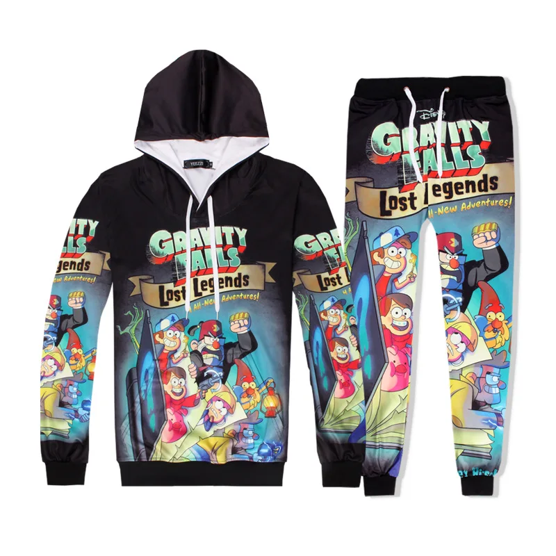 

Gravity Falls Cartoon Hoodies Mabel Bill Cipher Sweatshirt Men Hoodie Tracksuit Pullover Tops Pants Casual Sportwear Outfit