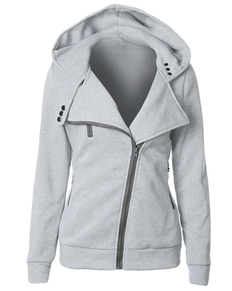 

Female Hoodies Sweatshirt Autumn Winter Long Sleeve Zipper Hooded Sudaderas Mujer 2017 Warm Women Tracksuit Harajuku Streetwear
