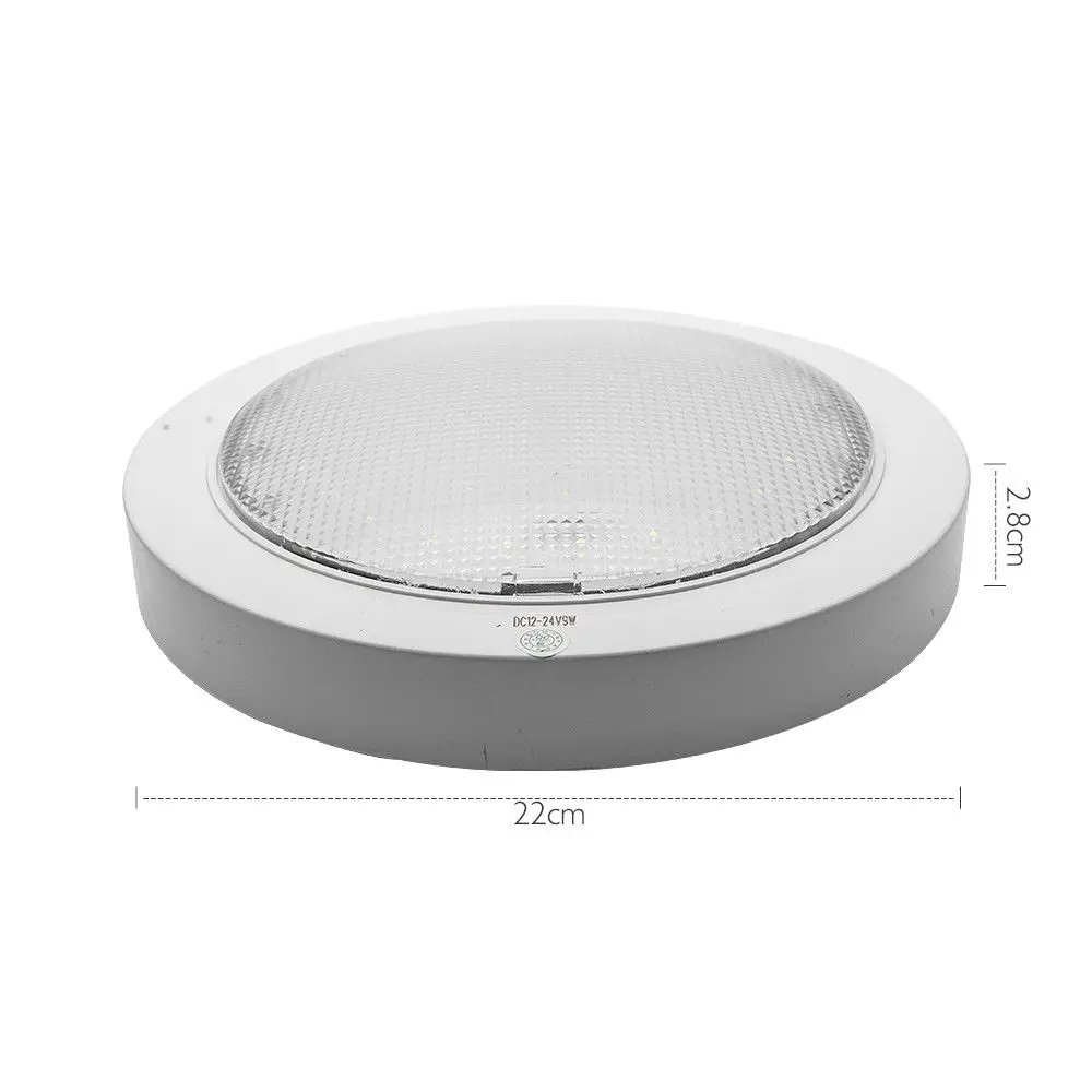 Luz de Led 9w para Panquecas Caravana Cabine Interior Teto Domo Luz Branca 12v rv 7 caravana, cabine interior, teto, domo, luz branca 12v