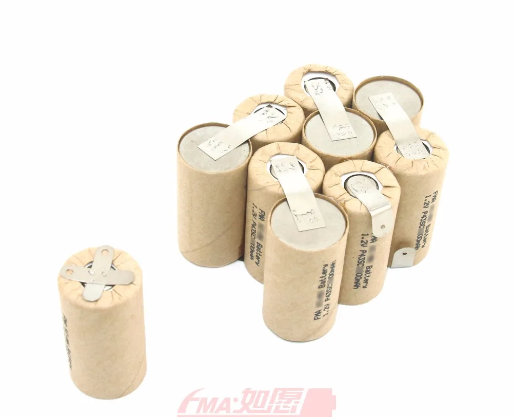 

Ni-Cd Sub C SC 12V 1200 1500 1800 1900mAh Powertools Rechargeable Battery DIY PRACTYL KD512-1120 cell 10SN P80