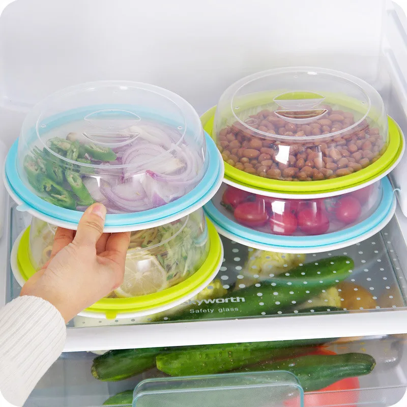 

Kitchen Fridge Food Insurance Sealed Cover Heat Resistant Microwave Heating Bowl Covers Preservative Lid Tools
